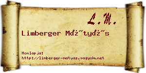 Limberger Mátyás névjegykártya